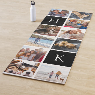 Tapete De Yoga Colagem de Fotos Personalizada da Família | Monogr