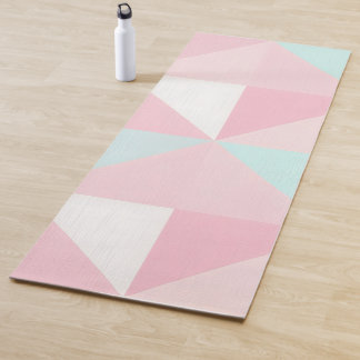 Tapete De Yoga Coleção Popular Abstrata Rosa Bege Menta