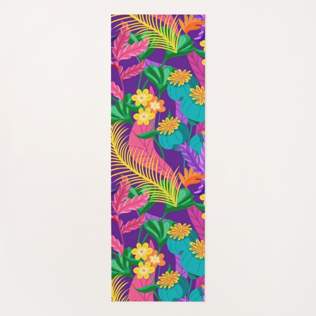 Tapete De Yoga Colorful Exotic Floral Pattern-23148 (Frente)