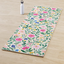 Colorful Floral Yoga Mat