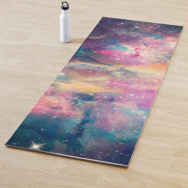 Tapete De Yoga Colorful Galaxy Nebula Watercolor Painting (In Situ)