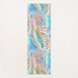 Tapete De Yoga Colorful Liquid Iridescent Pastel Holographic