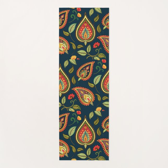 Tapete De Yoga Colorida Paisley Yoga Mat (Frente)