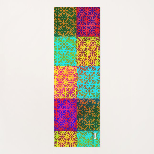 Tapete De Yoga Colorido (Frente)