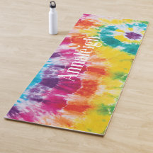 Colorir Rainbow Tie Dye Nome Personalizado Mãe
