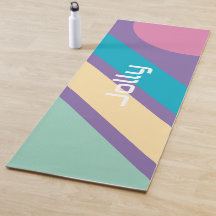 Tapete de Yoga com Design Retro Moderno