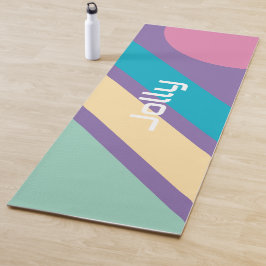 Tapete de Yoga com Design Retro Moderno