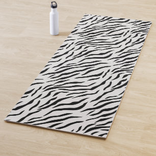 Tapete de Yoga com Padrão Moderno de Tigre Branco