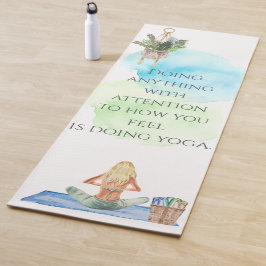 Tapete De Yoga Como Se Sente Aquarela Yoga Mat