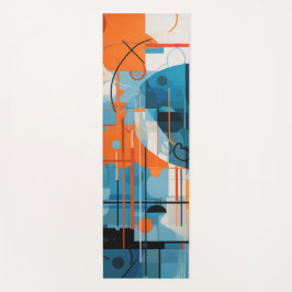 Tapete De Yoga composição de formas geométricas de abstrato