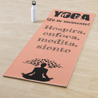 Tapete de yoga con frase motivacional