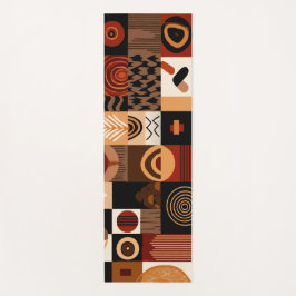 Tapete De Yoga Congolese motifs background grid
