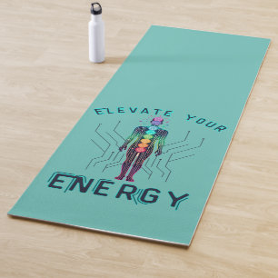Tapete De Yoga Conselho do Circuito Neon Y2K de Alinhamento Energ