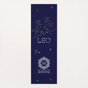 Tapete De Yoga Constelação Zodiac Leo