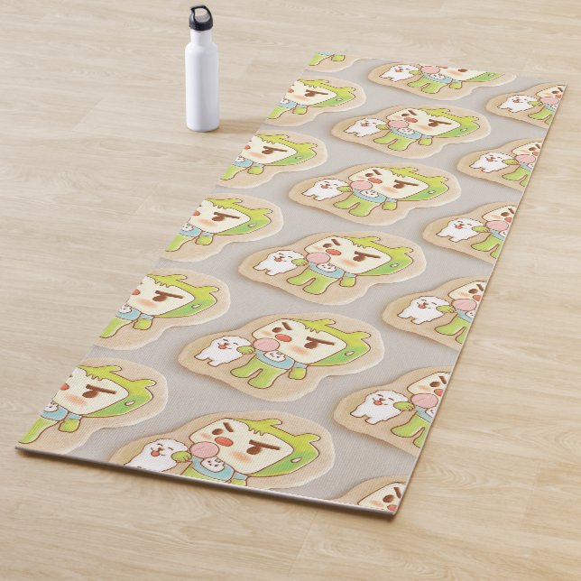 Tapete De Yoga Cookies com Ícones XiaoTieJun (In Situ)