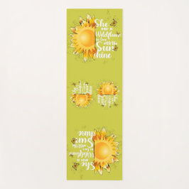 Tapete De Yoga Cool Botanical Sunshine Sunflower