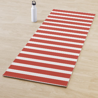Tapete De Yoga Cool retro red and white stripes 