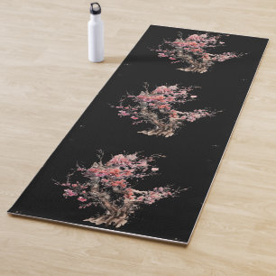 Tapete De Yoga Cor d'água do Flor de Cereja Sakura, rosa, japonês