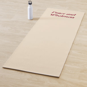 Tapete De Yoga Cor de champanhe, texto burrado, eco, não tóxico