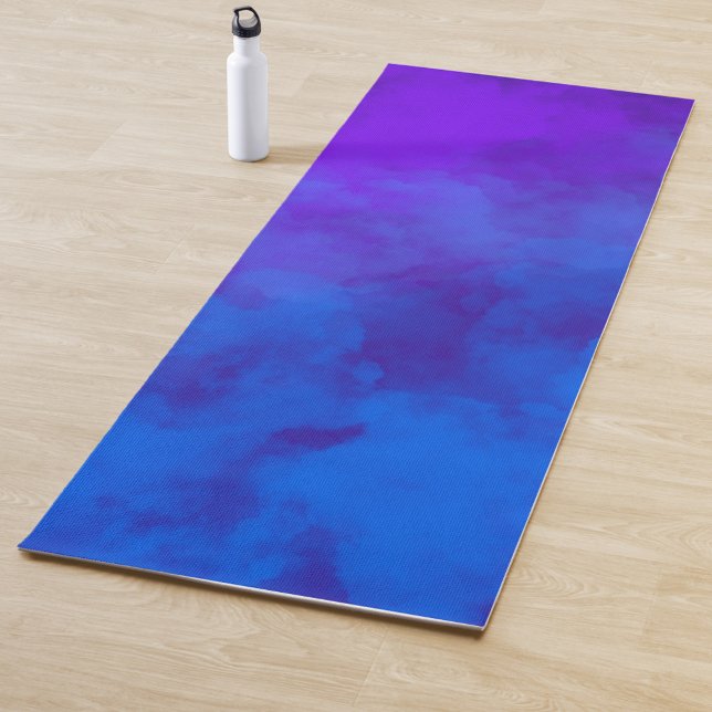 Tapete De Yoga Cor gradiente de nuvem azul abstrata (Criador carregado)