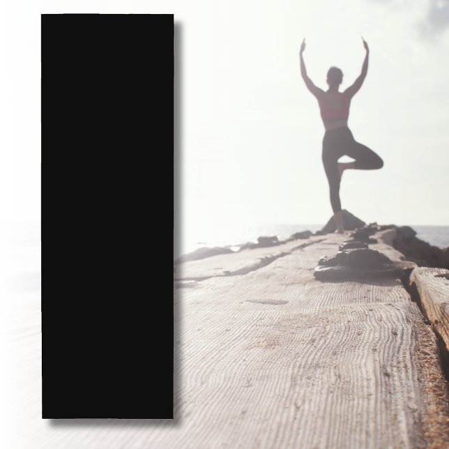 Tapete De Yoga Cor preto Onyx profissional | Elegante Clássico (Criador carregado)