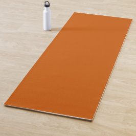 Tapete De Yoga Cor Sólida Laranja Queimada | Clássico | Elegante