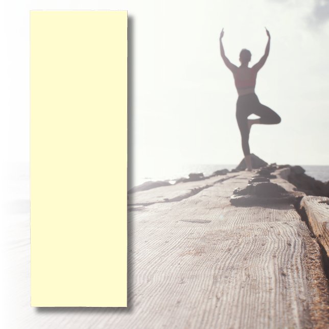 Tapete De Yoga Cor Sólido Amarelo-Manteiga | Elegante Clássico (Criador carregado)