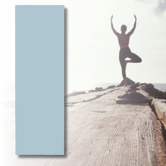 Tapete De Yoga Cor Sólido Azul Pastel | Clássico | Elegante (Criador carregado)