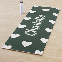 Corações Verdes de Sage Escuro Personalizados