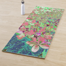 Tapete De Yoga Coral Elegante e Chartreuse Limelight Hydrangea