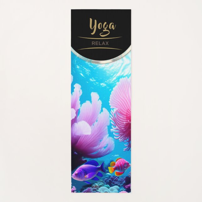 Tapete De Yoga Coral Rosa - Yoga Mat (Frente)