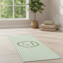 Tapete De Yoga Coroa de Oliveira Personalizada com Monograma