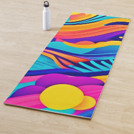 Tapete De Yoga Correntes de Cores: Um Fluxo Dinâmico de Matizes V