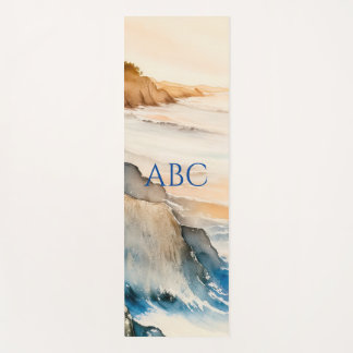 Tapete De Yoga Costeira Pacífica Zen de Aquarela