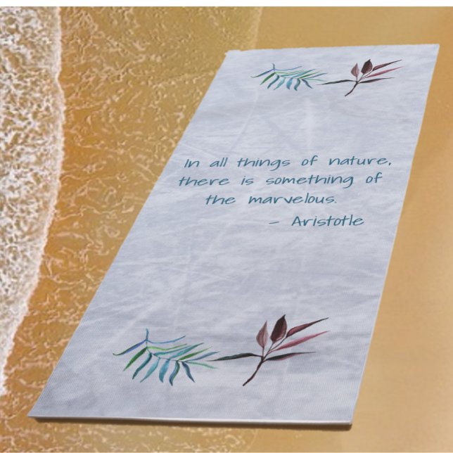 Tapete De Yoga Cotação Natureza de Aristóteles Floral (Bookmark my store! https://www.zazzle.com/store/capricepetit)