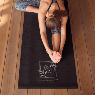 Tapete De Yoga Crest Botânico   Eterno Monograma Yoga Mat