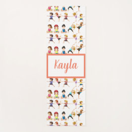 Tapete De Yoga Crianças Personalizadas Que Fazem Exercícios