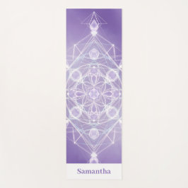 Tapete De Yoga Crystal Grid Glow Spiritual Minimalist
