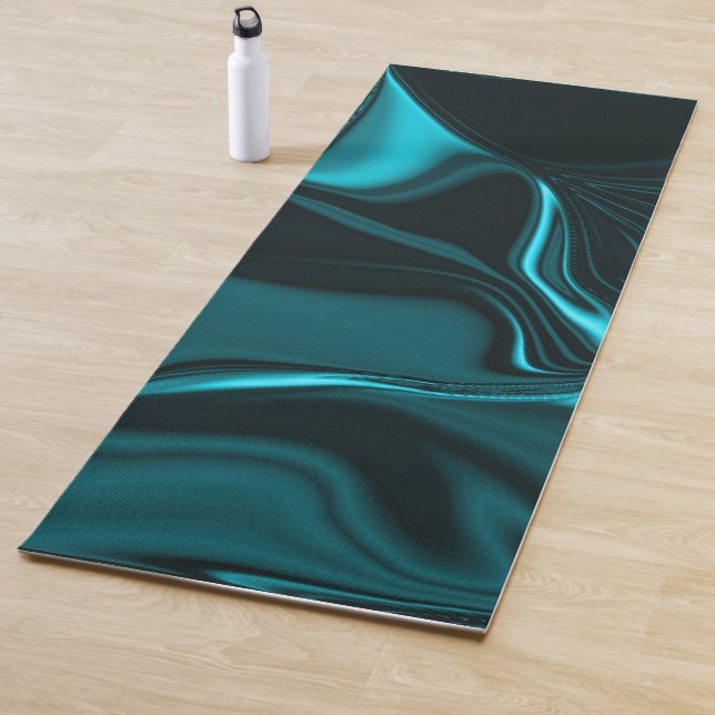 Tapete De Yoga Curvas em azul-turquesa escuro, céu profundo ou ci (In Situ)