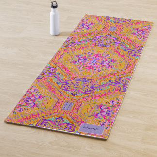Tapete De Yoga CUSTOM Hot Pink Magic Carpet/ Plaid Watercolor