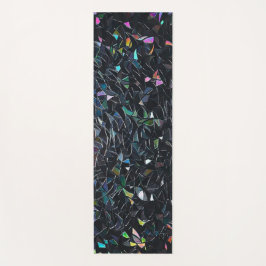 Tapete De Yoga Custom Iridescent Abstract Stained Glass Pattern