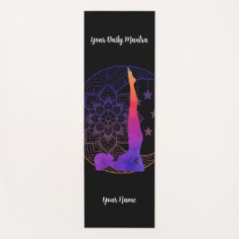 Tapete De Yoga Custom Yoga Mat with Name & Mantra | Watercolor