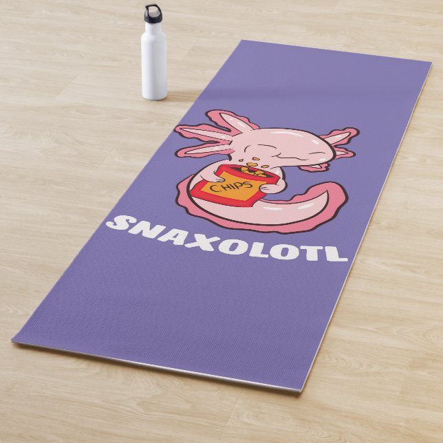 Tapete De Yoga Cute Axolotl Lover Snaxolotl Kawaii Axolotl Food (In Situ)