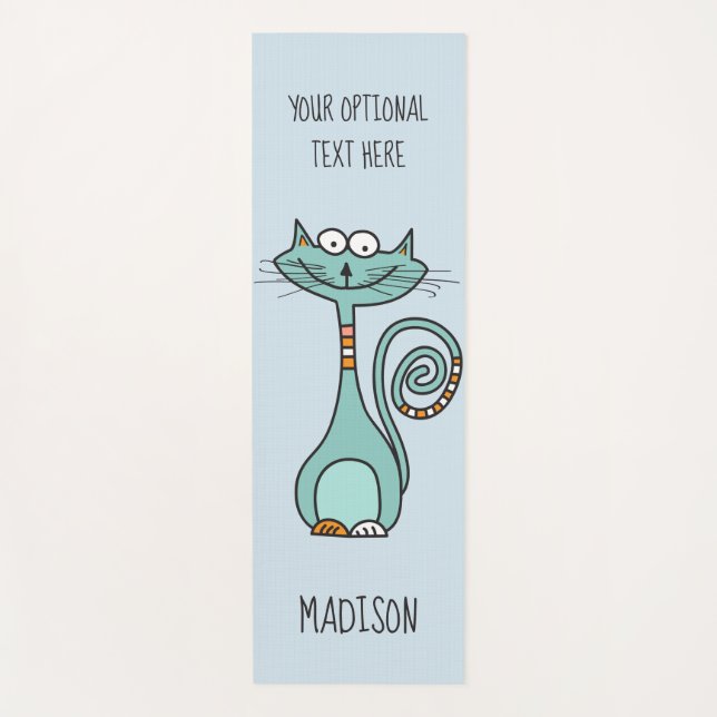 Tapete De Yoga Cute Cats nome personalizado e cor yoga mat (Frente)