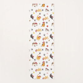 Tapete De Yoga Cute Holiday Cat Pattern