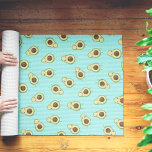 Tapete De Yoga Cute Kawaii Avocado Patterno<br><div class="desc">Um tapete de ioga padronizado com abacate adorável apresenta um padrão alover de abacates sorridentes do estilo kawaii sobre um fundo vibrante de taruga. Um design bonito que é perfeito para amantes do abacate ou fãs do kawaii!</div>