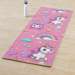 Tapete De Yoga Cute magical unicorn pattern rainbow for her