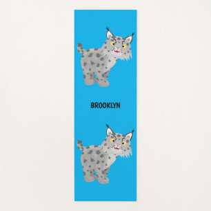 Tapete De Yoga Cute mean bobcat lynx cartoon