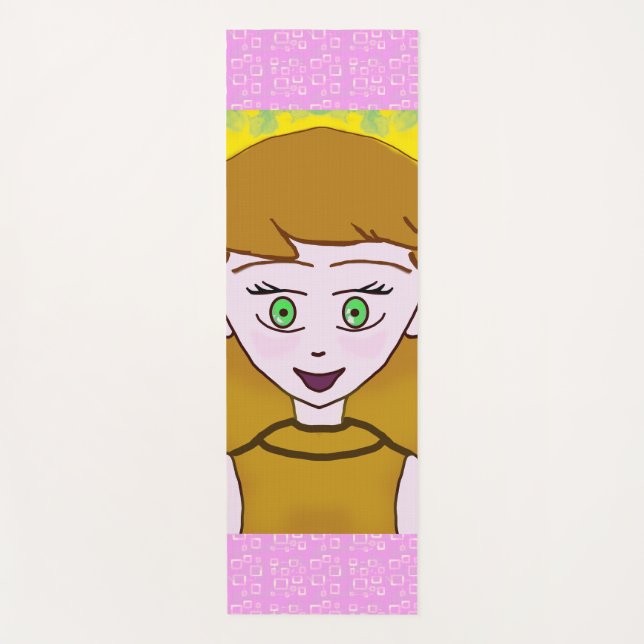 Tapete De Yoga Cute Merry Pink  (Frente)