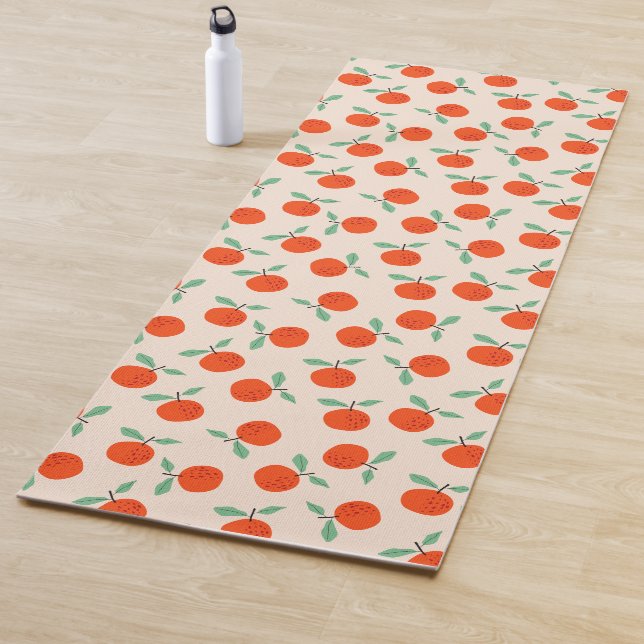 Tapete De Yoga Cute oranges sweet fruit pattern  (In Situ)